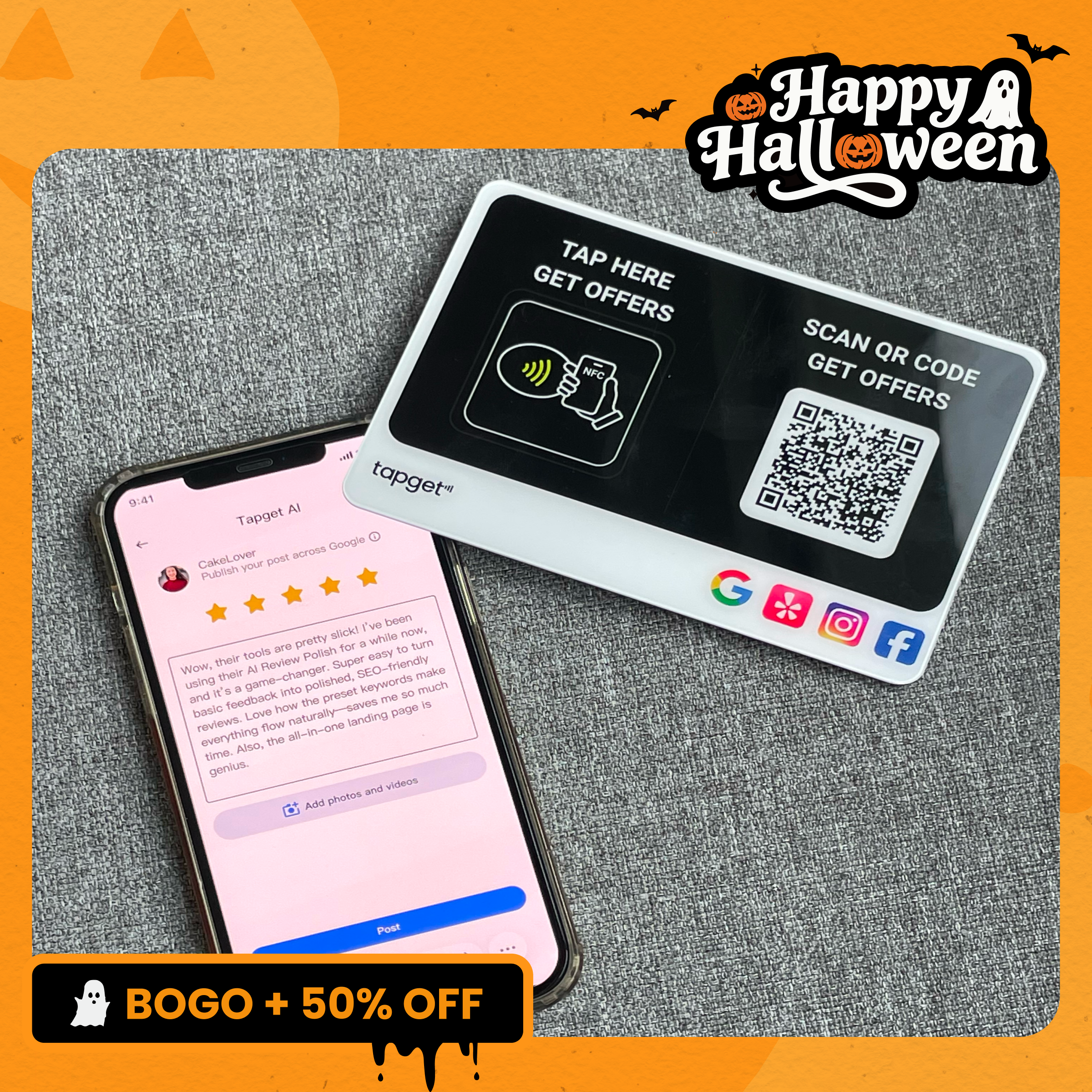 Tapget Google Review NFC Card